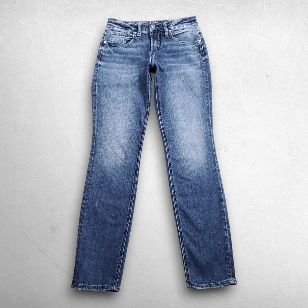 Silver Jeans Boyfriend‎ Jeans Women 26 Blue Stretch Faded Denim Y2K Boho